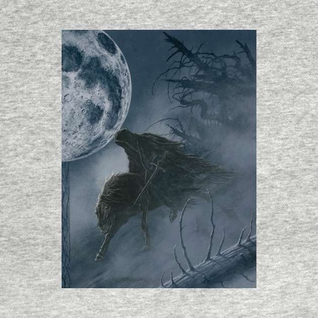 The Witchking Rides Under the Moon of Middle-earth by Kip Rasmussen Tolkien Art